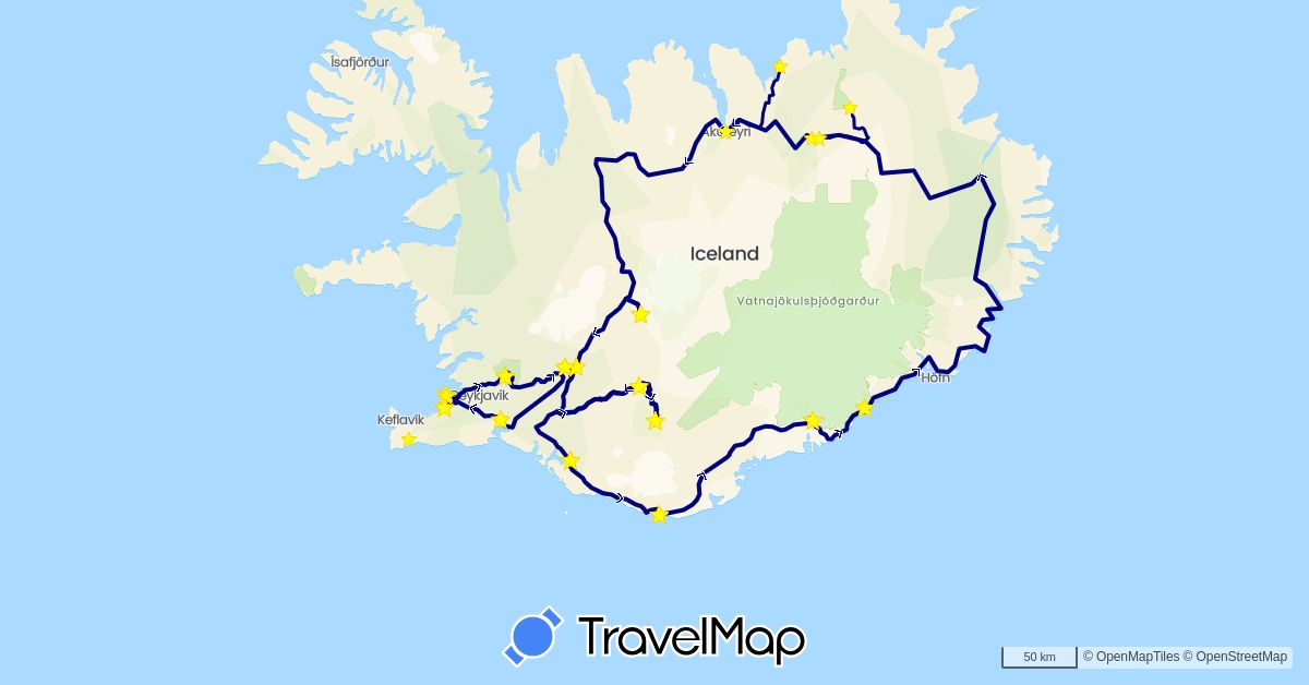 TravelMap itinerary: driving