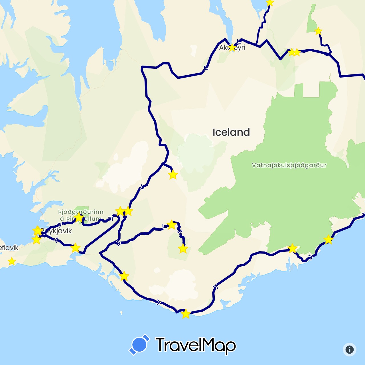 TravelMap itinerary: driving