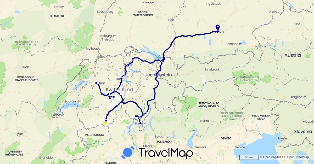 TravelMap itinerary: driving