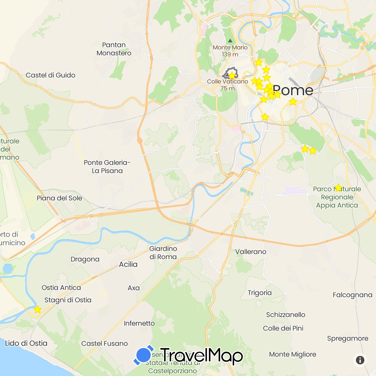 TravelMap itinerary: driving