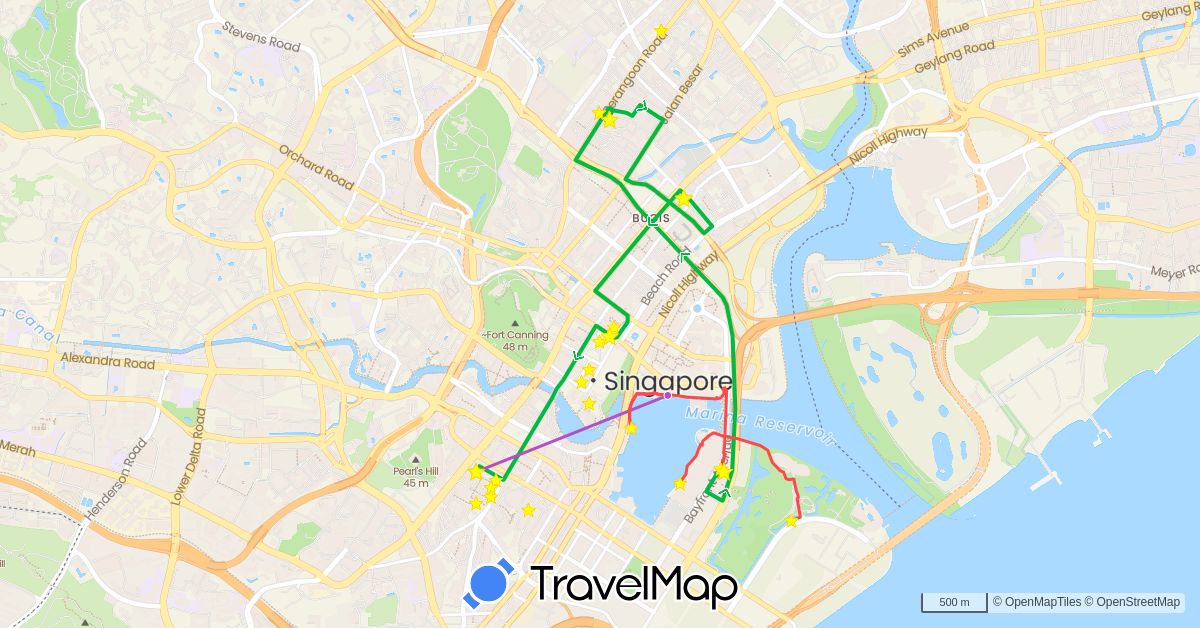 TravelMap itinerary: driving, bus, train, hiking