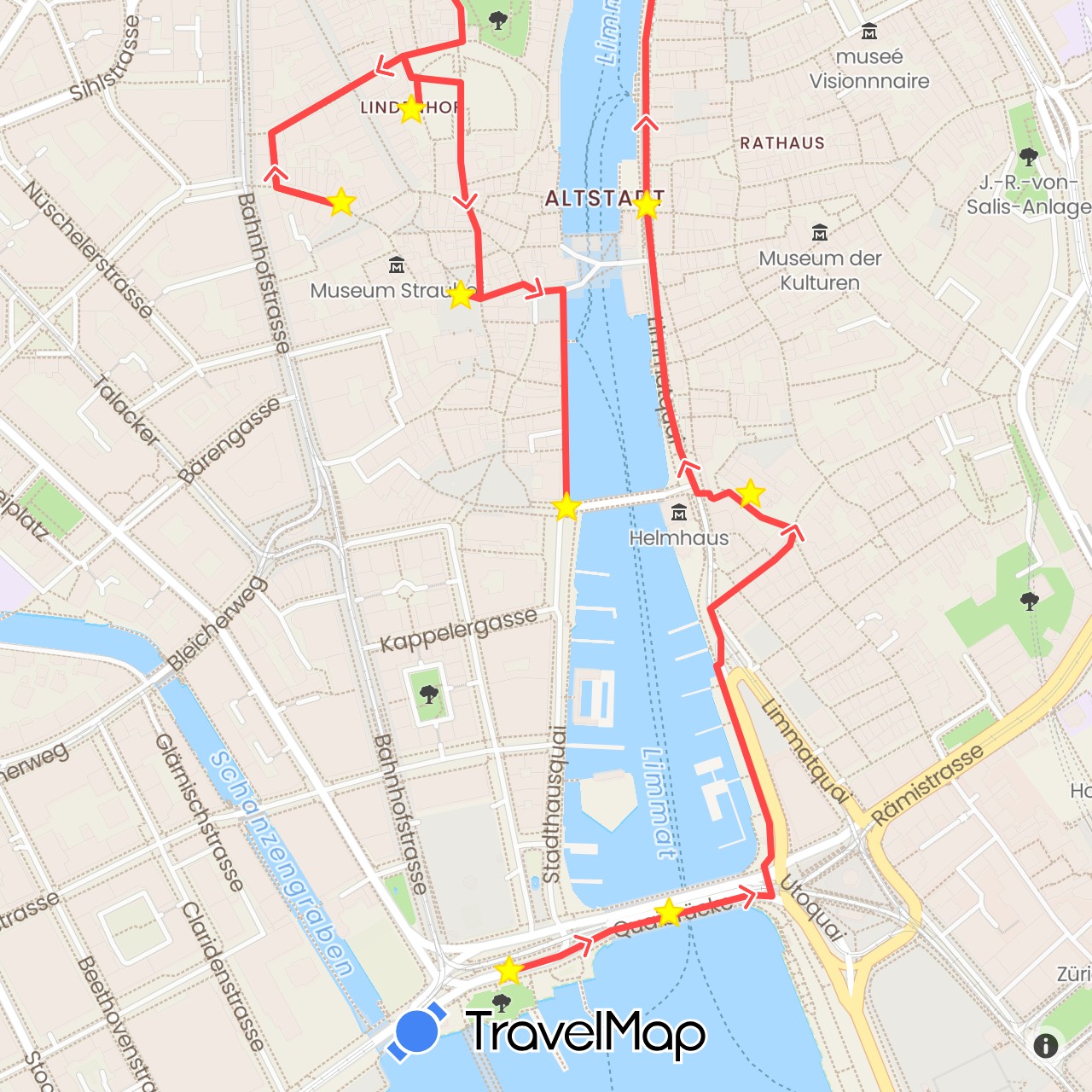 TravelMap itinerary: driving, hiking