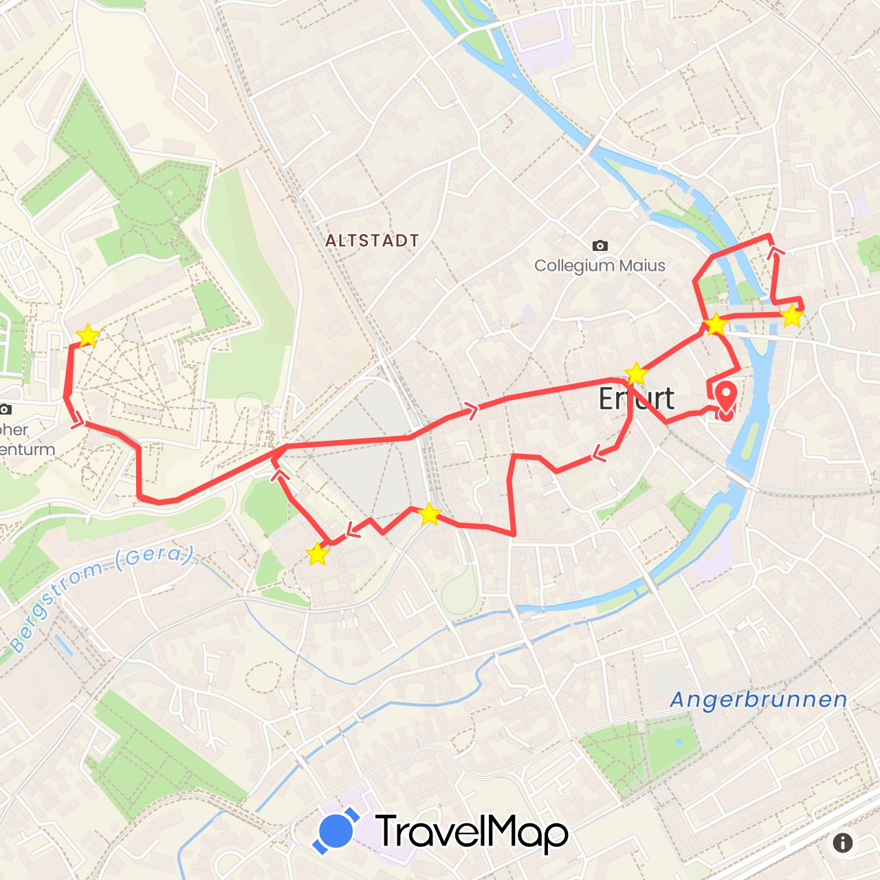 TravelMap itinerary: driving, hiking