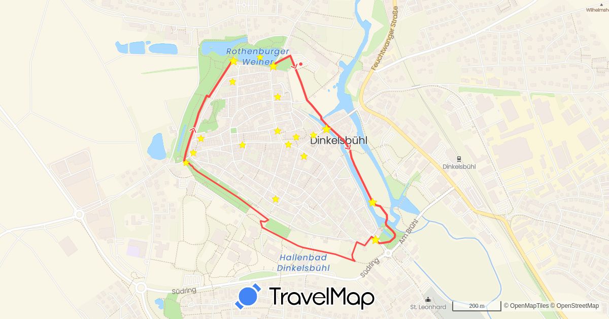 TravelMap itinerary: driving, hiking