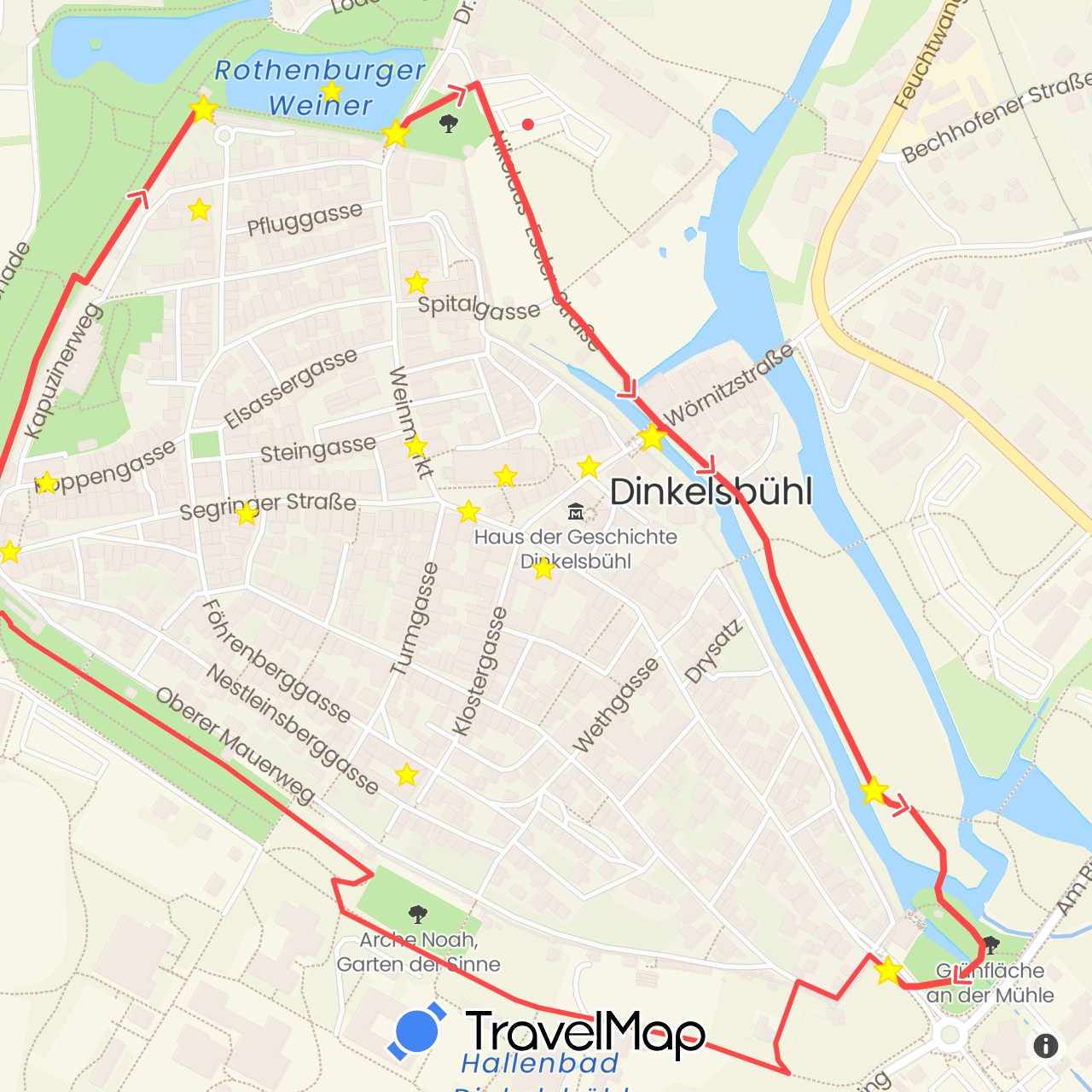TravelMap itinerary: driving, hiking