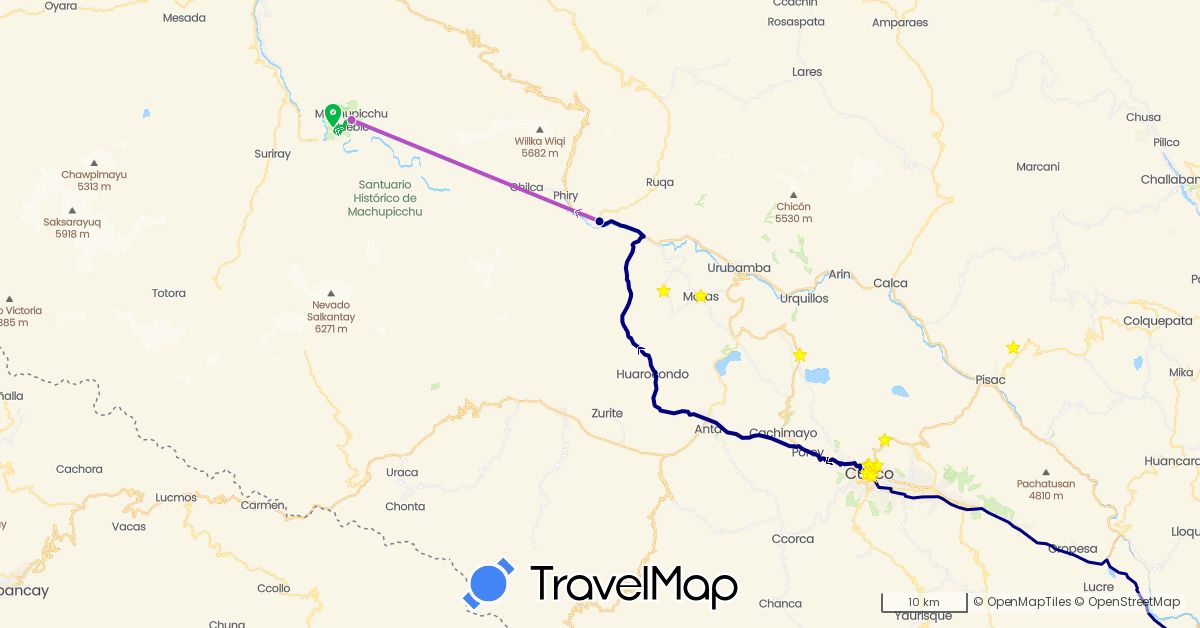 TravelMap itinerary: driving, bus, train