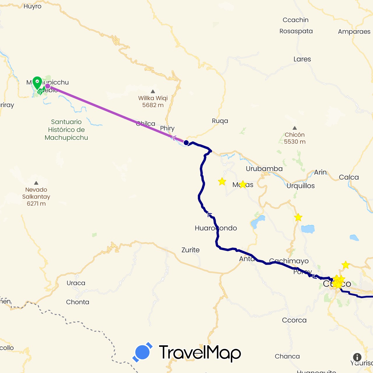 TravelMap itinerary: driving, bus, train