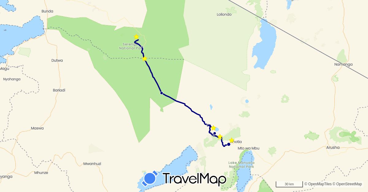 TravelMap itinerary: driving