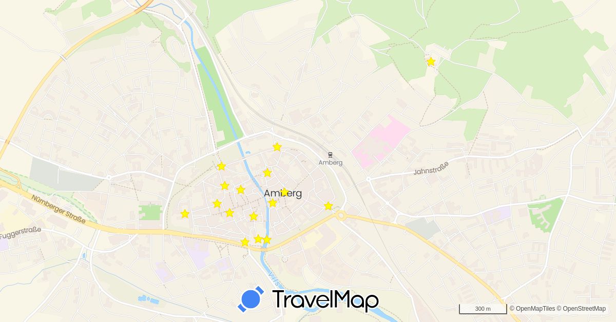 TravelMap itinerary: driving, hiking