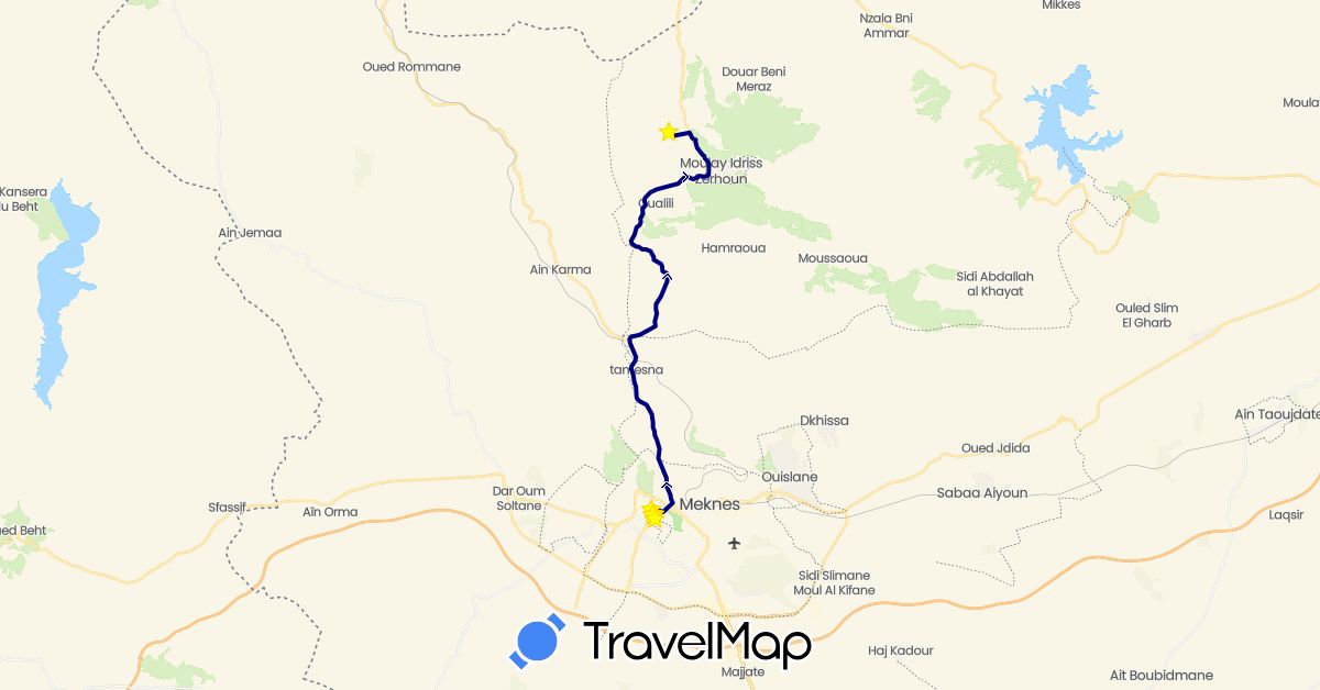 TravelMap itinerary: driving