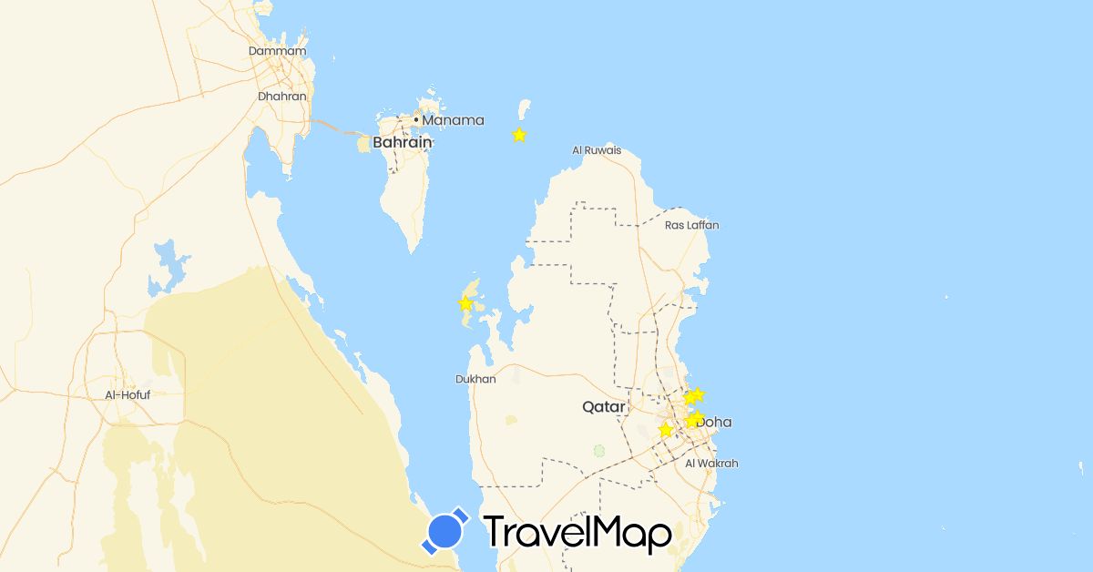TravelMap itinerary: driving, hiking
