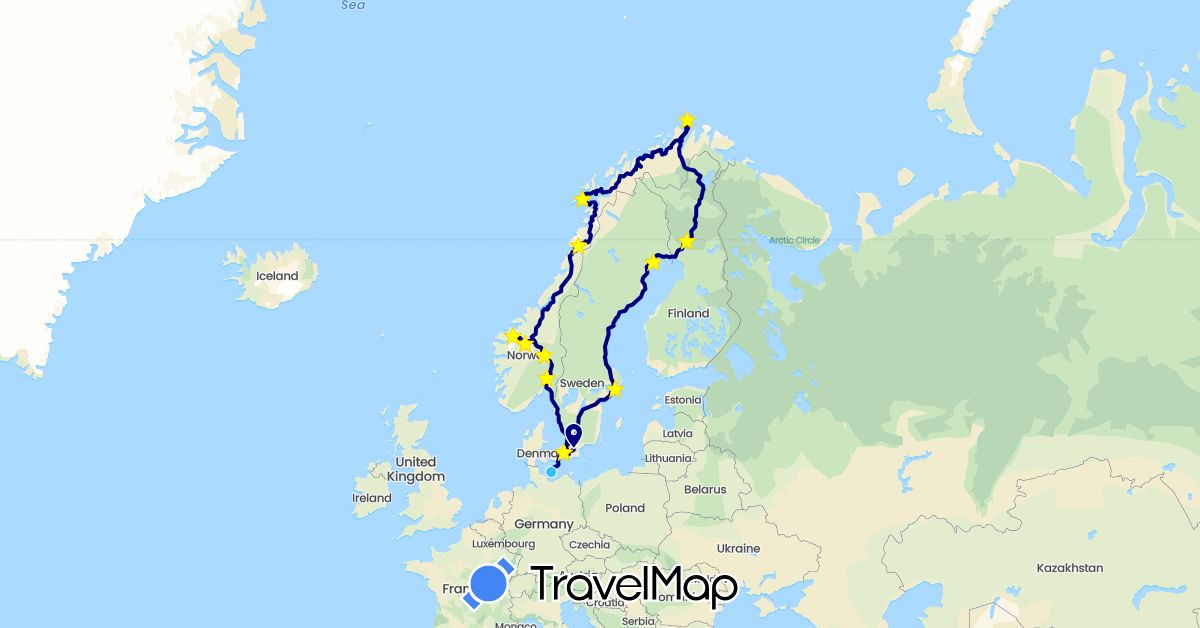 TravelMap itinerary